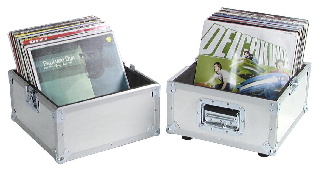 ROADINGER Record Case PRO ALU 50/50,  plain, 100LPs