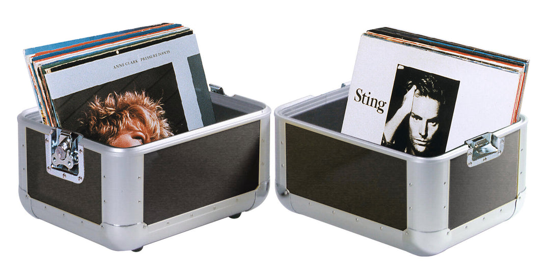 ROADINGER Record Case ALU 50/50, rounded, bk