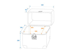 ROADINGER Record Case ALU 75/25, rounded, acryl