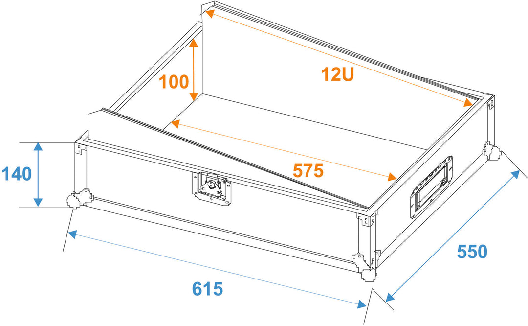 ROADINGER Mixer Case Pro MCB-19 sloping, bk, 12U
