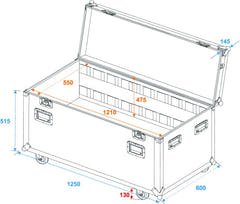 Tour Case m. Hjul (125 x 60 x 78cm)