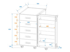 ROADINGER TSF-1 Universal Drawer Case with wheels