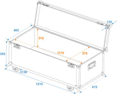 ROADINGER Universal Transport Case 120x40cm with wheels