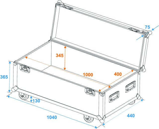 Eurolite Flightcase Pro m. Hjul (100 x 40 x 40cm)