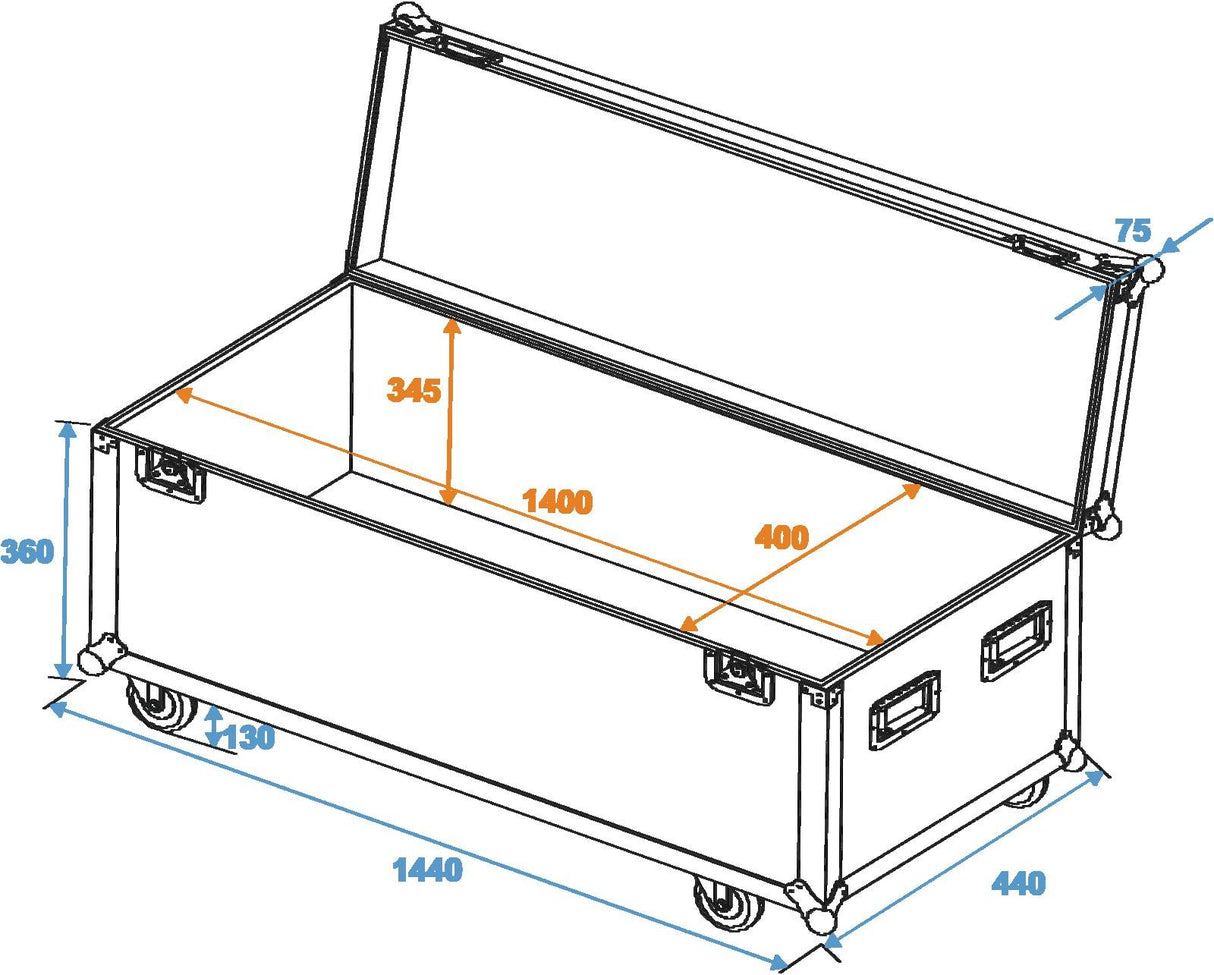 Eurolite Flightcase Pro m. Hjul (140 x 40 x 40cm)