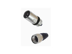 OMNITRONIC XLR plug 3-pin bk 10x