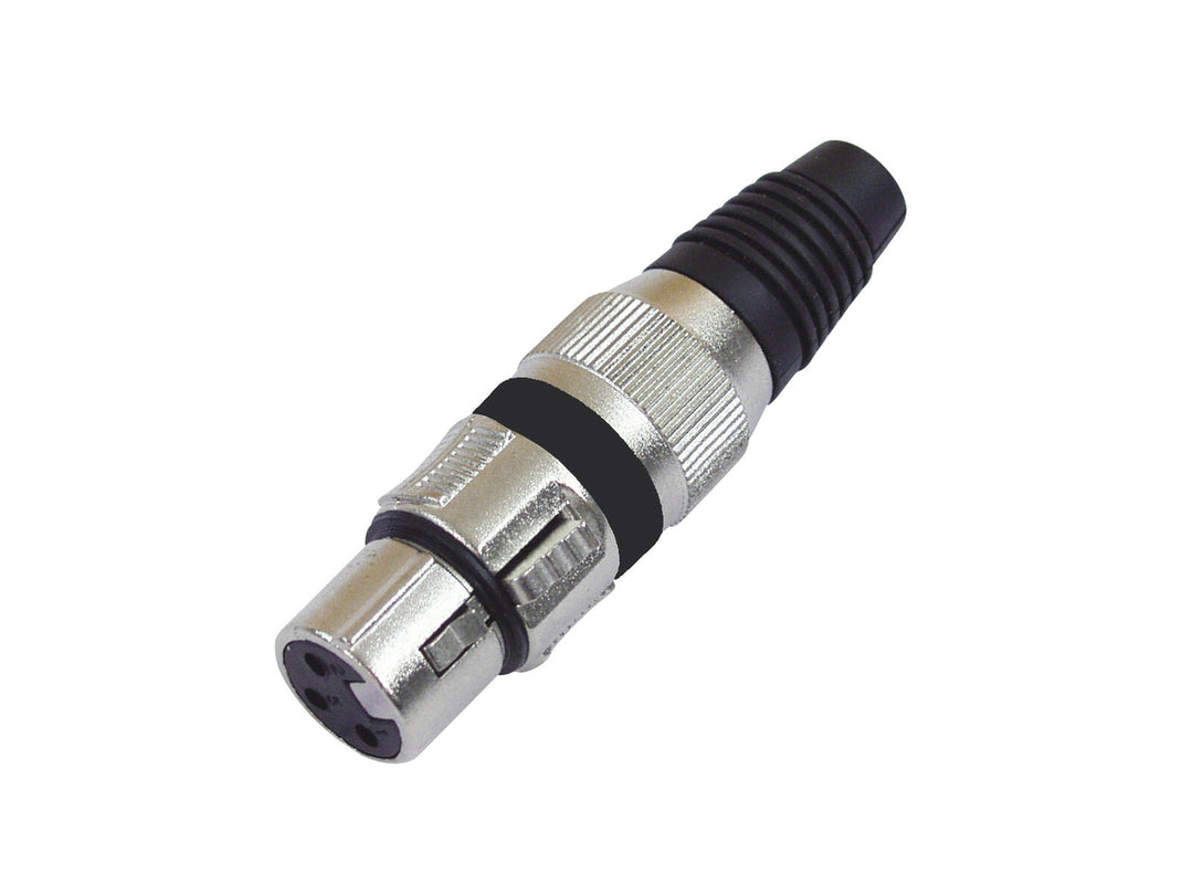 OMNITRONIC XLR socket 3-pin bk 10x