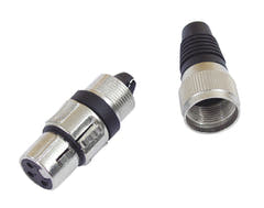 OMNITRONIC XLR socket 3-pin bk 10x