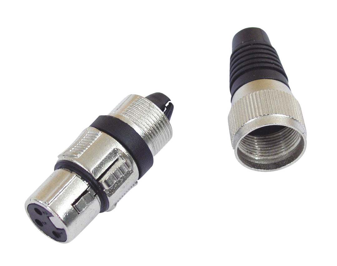 OMNITRONIC XLR socket 3-pin bk 10x