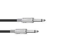 OMNITRONIC Jack Cable 6.3 mono 1.5m bk