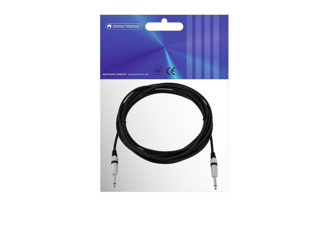 OMNITRONIC Jack Cable 6.3 mono 6m bk ROAD