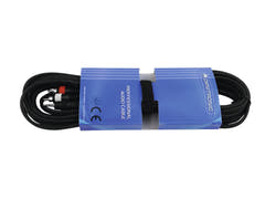 OMNITRONIC Adapter Cable 3.5 Jack/2xRCA 6m bk