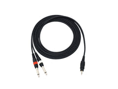 OMNITRONIC Adapter Cable 3.5 Jack/2xJack 3m bk