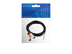 OMNITRONIC Adapter Cable 3.5 Jack/2xXLR(M) 3m bk