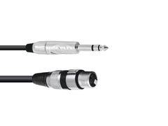 OMNITRONIC Adapter Cable XLR(F)/Jack stereo 2m bk