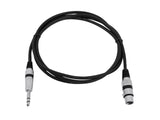 OMNITRONIC Adapter Cable XLR(F)/Jack stereo 2m bk