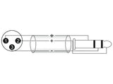 OMNITRONIC Adapter Cable XLR(M)/Jack stereo 2m bk