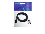 OMNITRONIC Adapter Cable 2xXLR(M)/2xRCA 6m bk