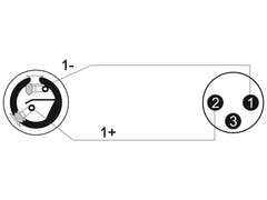 OMNITRONIC Adapter Cable Speaker(F)/XLR(M) 1m bk