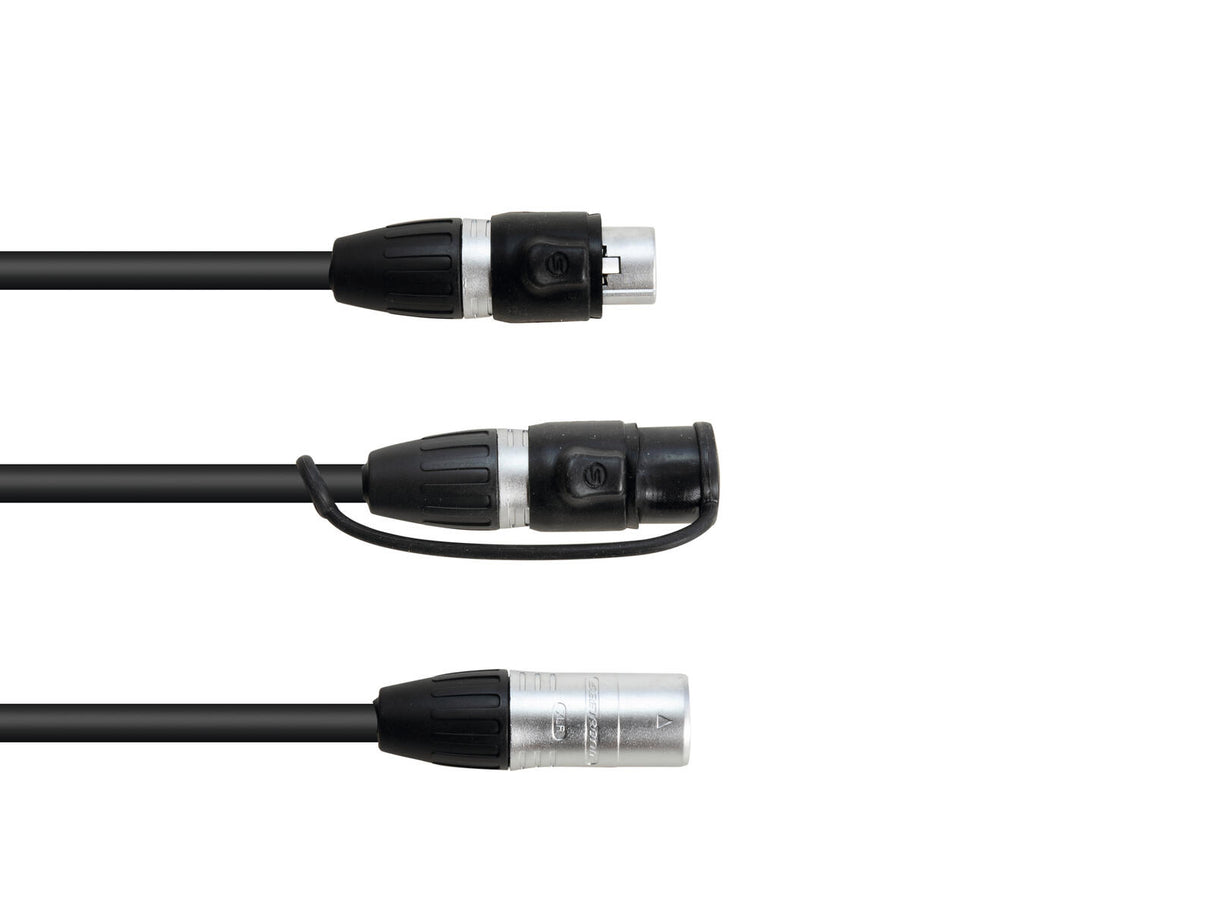 EUROLITE Adapter Cable DMX IP XLR 3-pin(m)/2xIP XLR 3-pin(f)