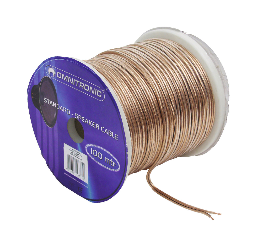 OMNITRONIC Speaker Cable 2x1.5 100m clear