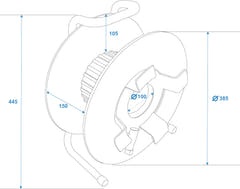 SCHILL Cable Drum IT380.RM A=385/C=142