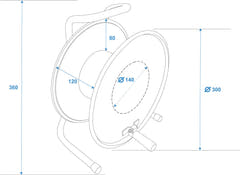 SCHILL Cable Drum HT300.SO A=300/C=125