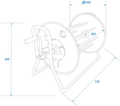SCHILL Cable Drum SK4602.RM A=460/C=500