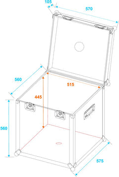 Roadinger Flightcase til Diskokugle (50cm)