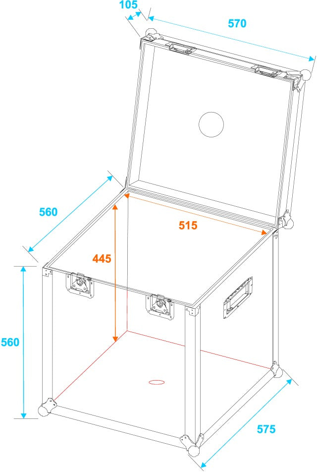 Roadinger Flightcase til Diskokugle (50cm)