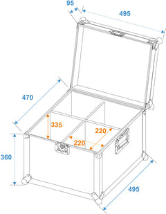 ROADINGER Flightcase EP-56 4x PAR-56 Spot long