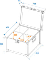 ROADINGER Flightcase EP-56 4x PAR-56 Spot long