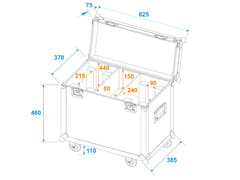 ROADINGER Flightcase 2x TMH-X12 with wheels