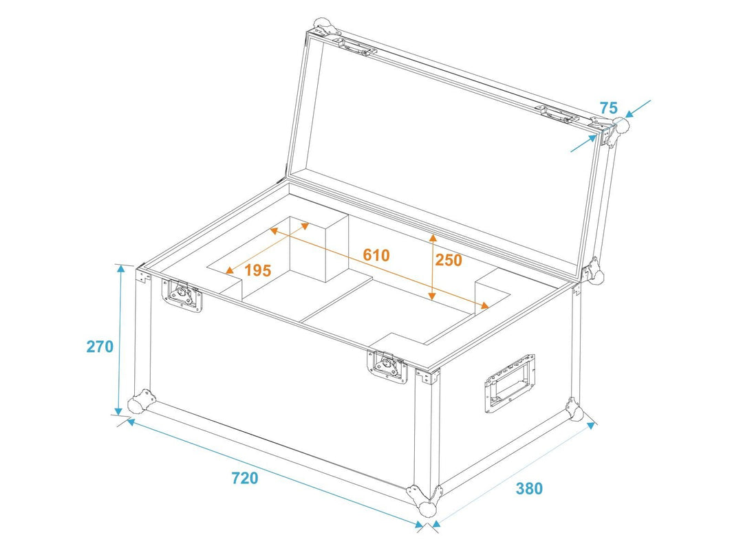 ROADINGER Flightcase til følgespot SL-160/SL-350
