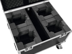 ROADINGER Flightcase 4x LED TMH-X1 Moving Head Beam with wheels