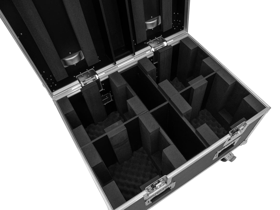 ROADINGER Flightcase 4x LED TMH-X4 with wheels