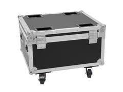 ROADINGER Flightcase 4x AKKU IP PAR 7 QCL WDMX with charging function