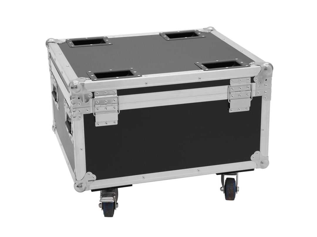 ROADINGER Flightcase 4x AKKU IP PAR 7 QCL WDMX with charging function