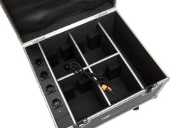 ROADINGER Flightcase 4x AKKU IP PAR 7 QCL WDMX with charging function