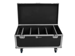 ROADINGER Flightcase 4x AKKU Multiflood IP 8x10W RGBW Wash CRMX with charging function