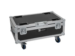 ROADINGER Flightcase 6x AKKU UP-4 QCL Spot QuickDMX MK2 with charging function and wheels