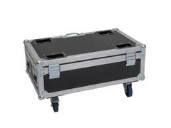 ROADINGER Flightcase 6x AKKU UP-4 QCL Spot QuickDMX MK2 with charging function and wheels