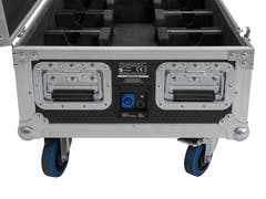 ROADINGER Flightcase 6x AKKU UP-4 QCL Spot QuickDMX MK2 with charging function and wheels