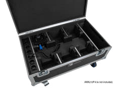 ROADINGER Flightcase 6x AKKU UP-4 QCL Spot QuickDMX MK2 with charging function and wheels