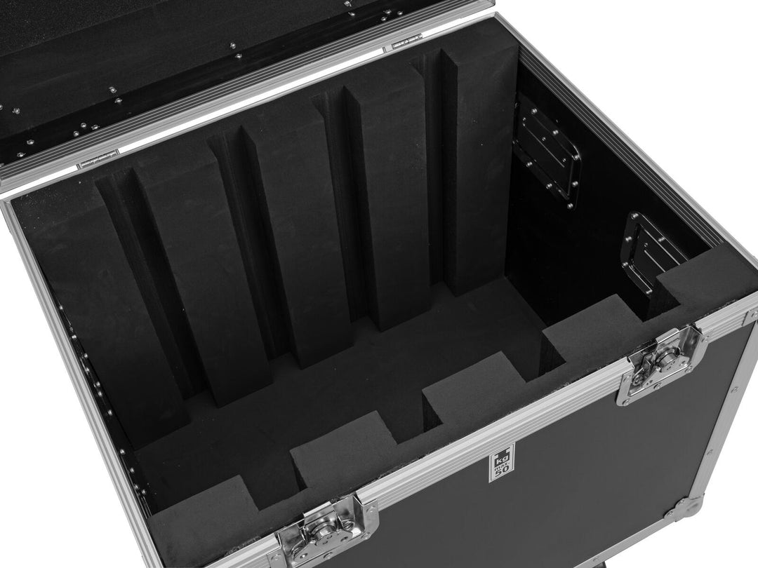 ROADINGER Flightcase 4x Pixel Matrix Panel 5x5 RGB/WW with wheels