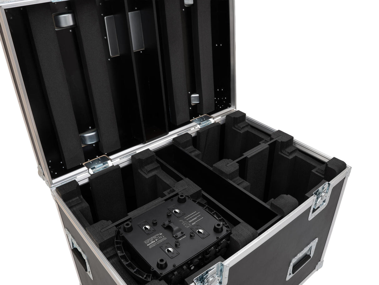 ROADINGER Flightcase HIGHLINE 4x LED IP TMH-S250/B250, with wheels