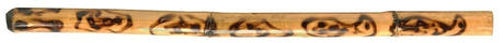 Kamballa didgeridoo i flammet bambus, ca. 120 cm