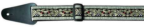 Fire & Stone Folk Jacquard guitarrem, lyst med sort og guld