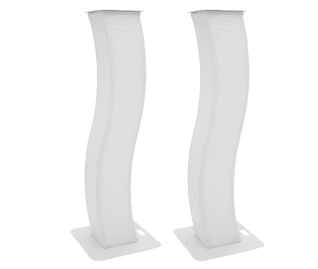 Scenestandere m. Kurvede Ben af Stål 2 stk.
