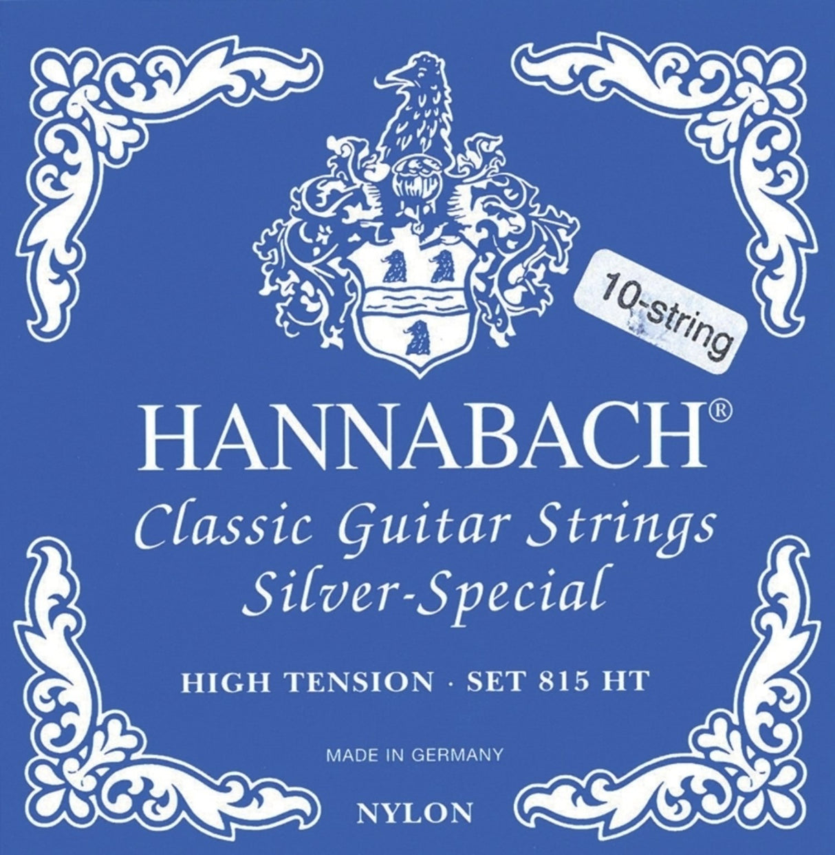Hannabach Strings for classic guitar Serie 815 Hig Tension for 8/10 string guitar Silver special - Set 8-string high (81508ZHT)